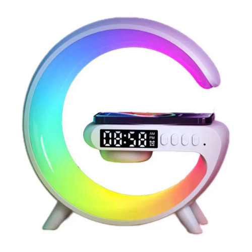 اسپیکر هوشمند G63 بلوتوثی با چراغ خواب RGB و ساعت دیجیتال و پاوربانک وایرلس